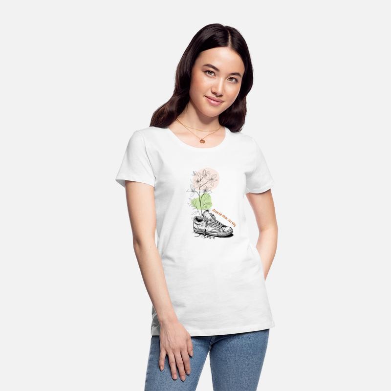 Growth Finds Its Way Line Art Floral Sneaker Tee