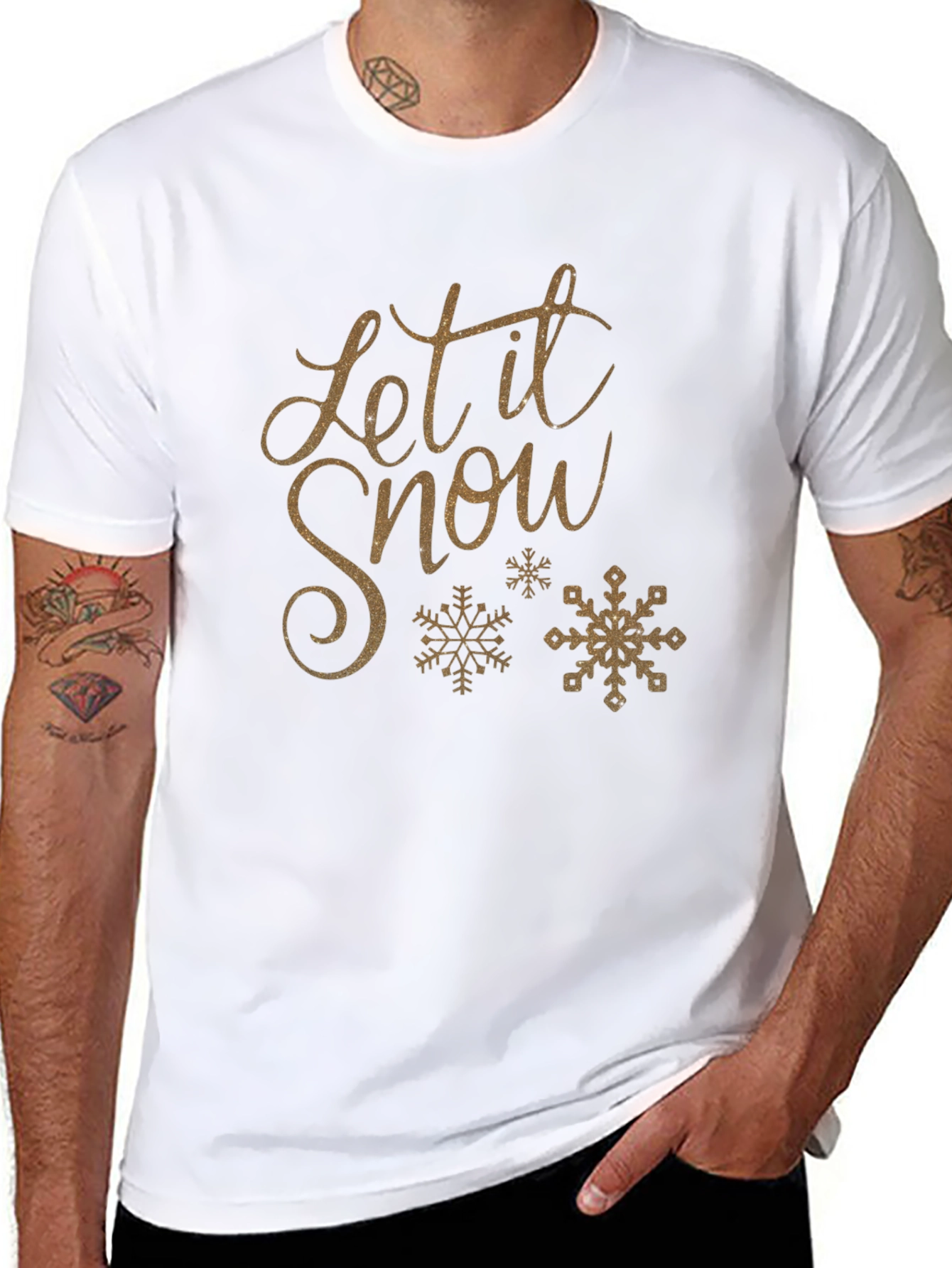 Let it Snow Graphic Tee - Holiday Winter T-Shirt