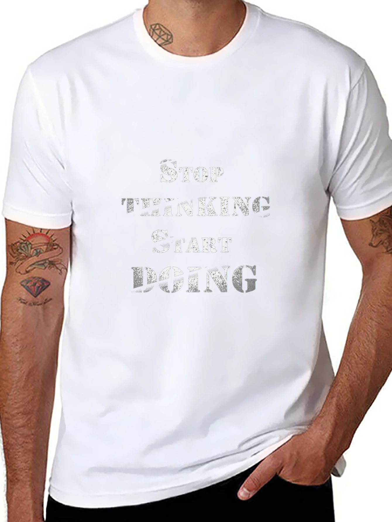 Stop Thinking Start Doing Black T-Shirt