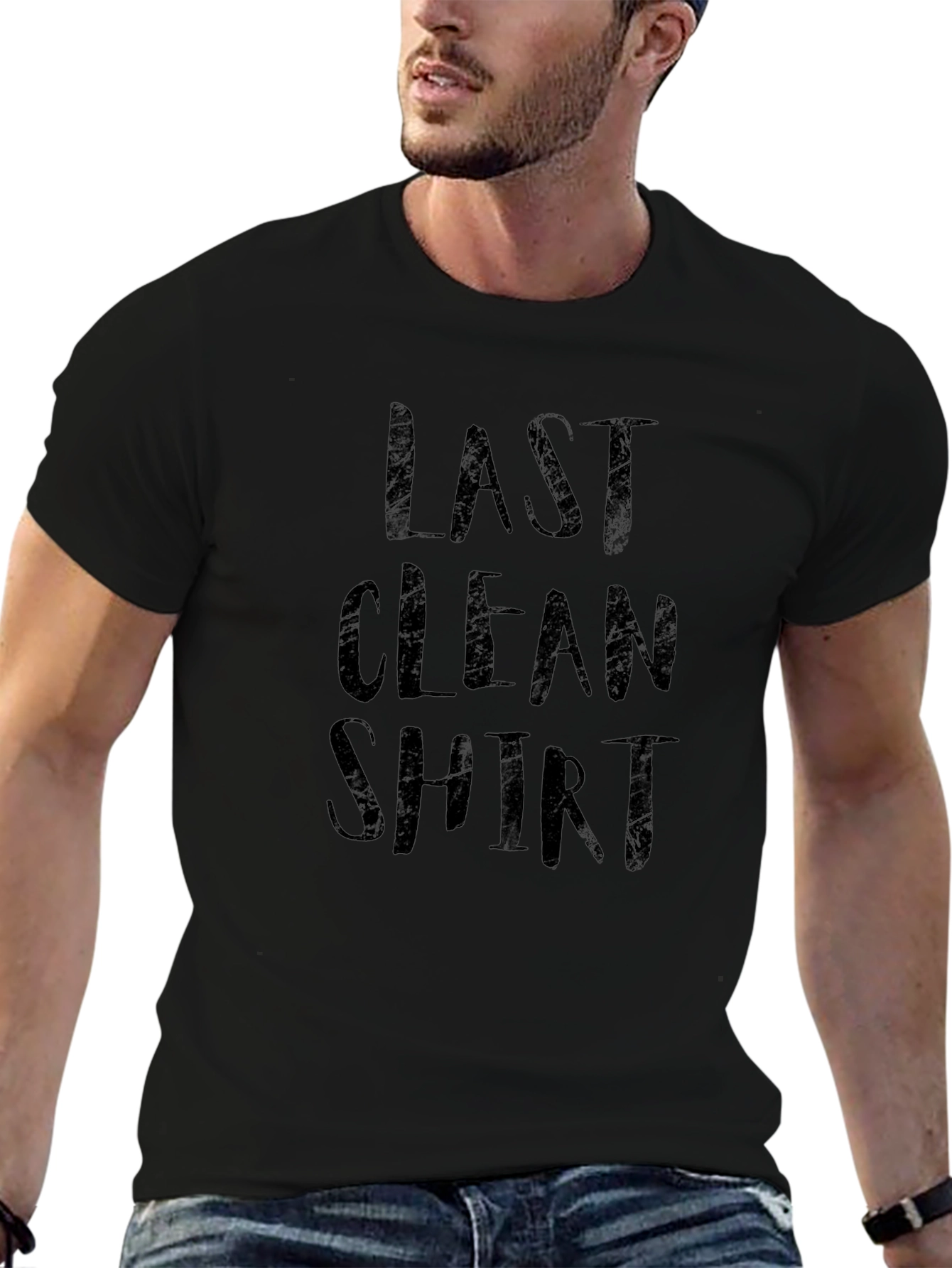 Last Clean Shirt Mens Graphic Tee - Black