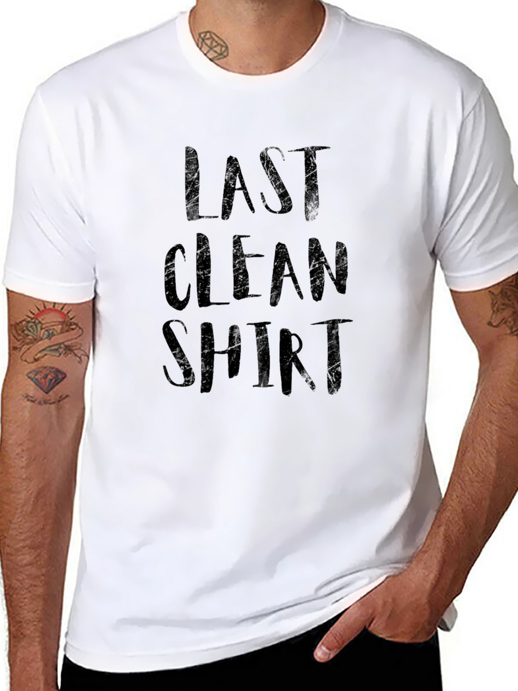Last Clean Shirt Mens Graphic Tee - Black