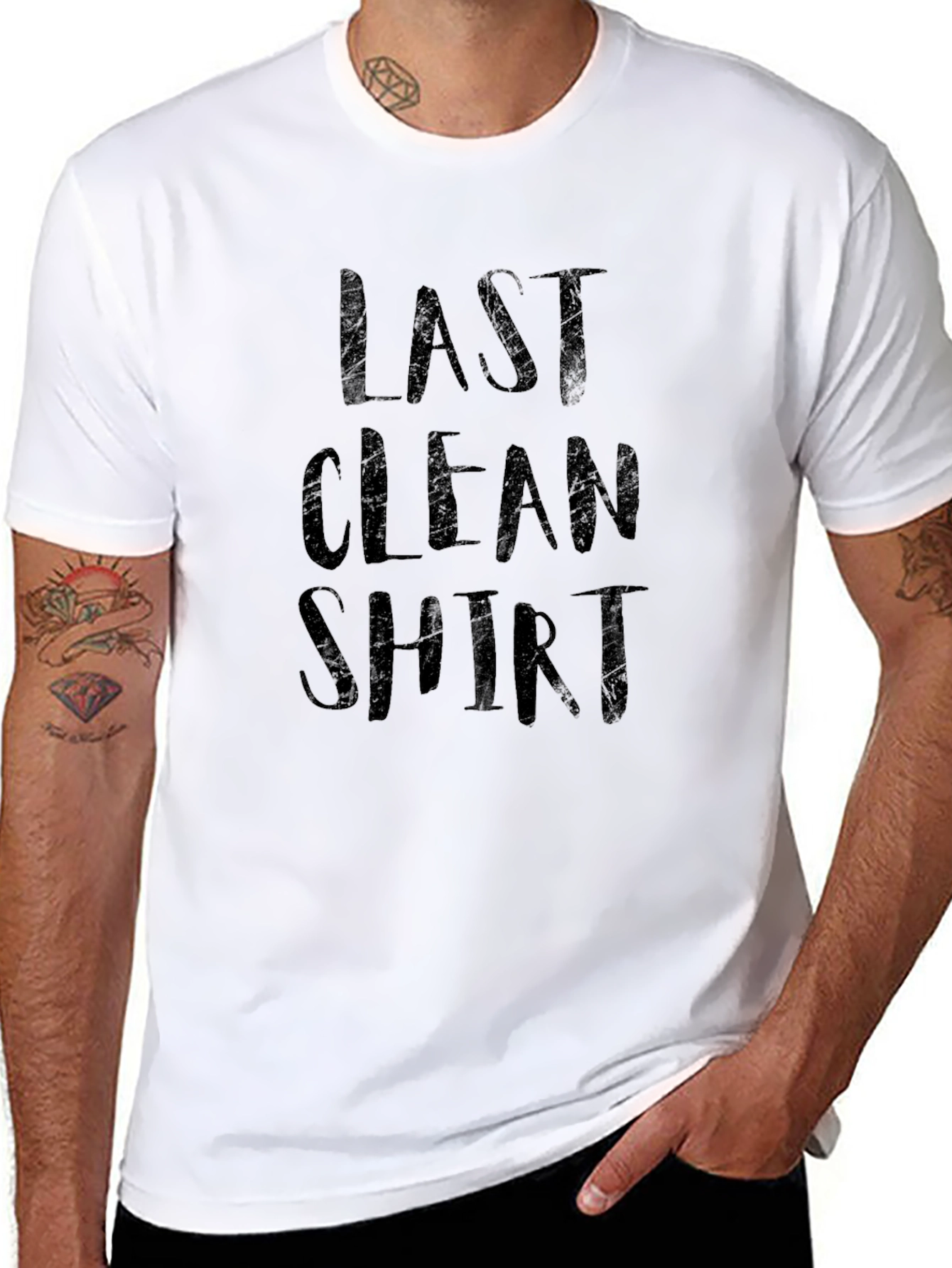 Last Clean Shirt Mens Graphic Tee - Black