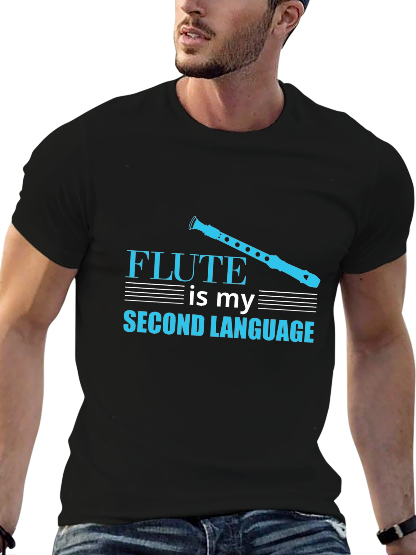Flute is My Second Language T-Shirt