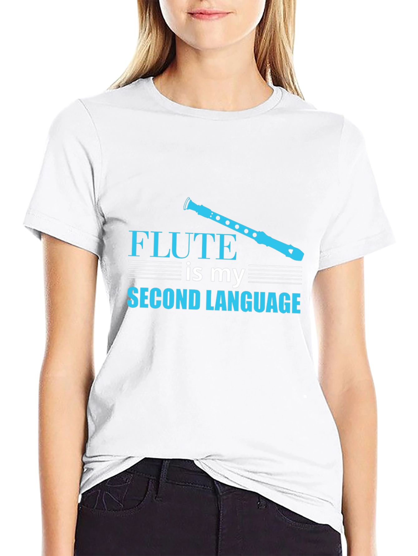 Flute is My Second Language T-Shirt