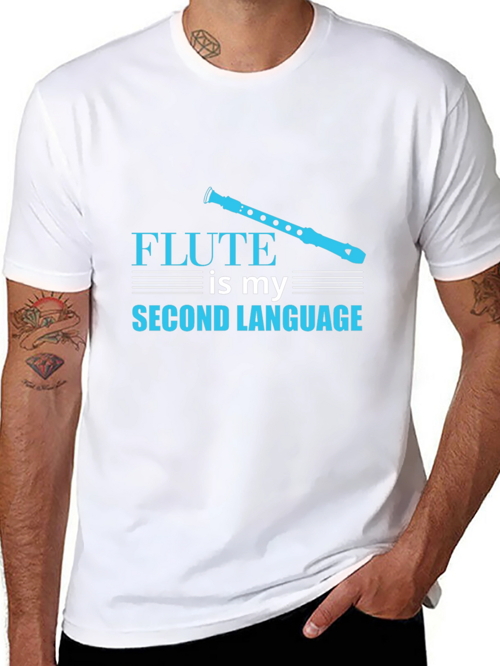 Flute is My Second Language T-Shirt