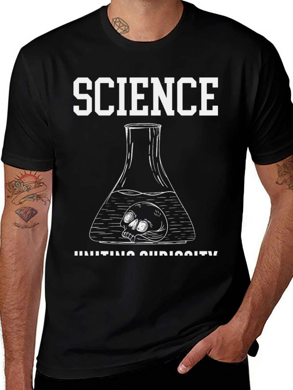 Science Curiosity T-Shirt - Skull in Flask
