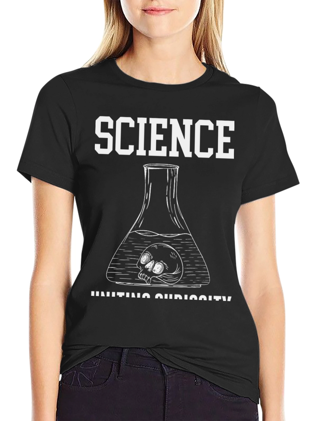 Science Curiosity T-Shirt - Skull in Flask