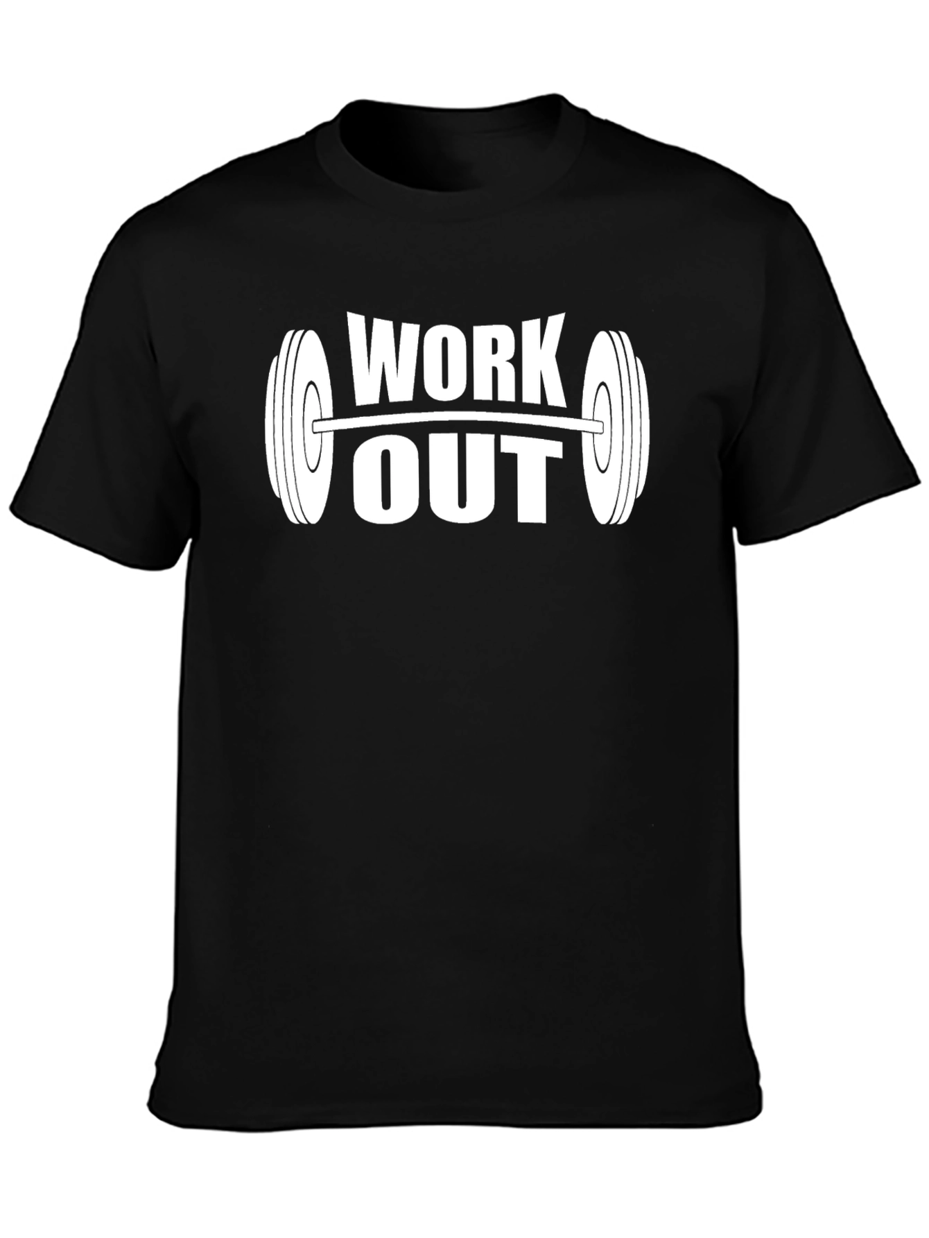 Work Out Black Graphic Tee