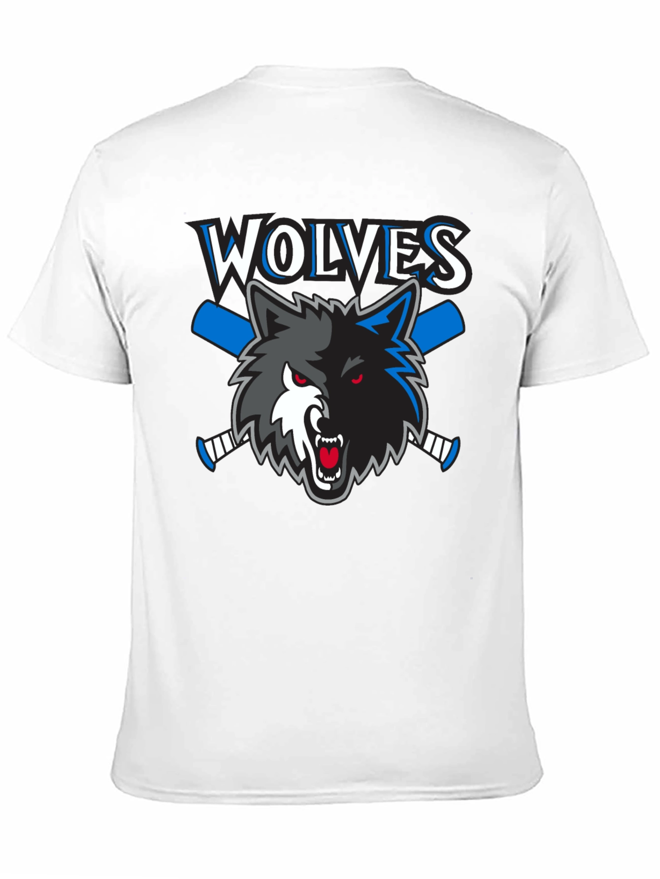 Wolves Hockey T-Shirt - Black Graphic Tee