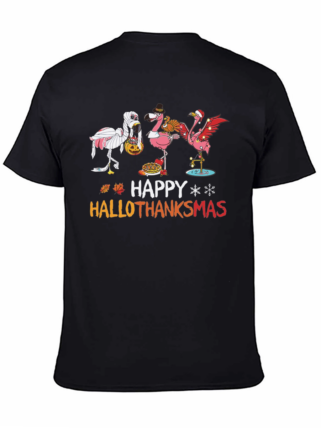 Happy Hallothanksmas Flamingo T-Shirt