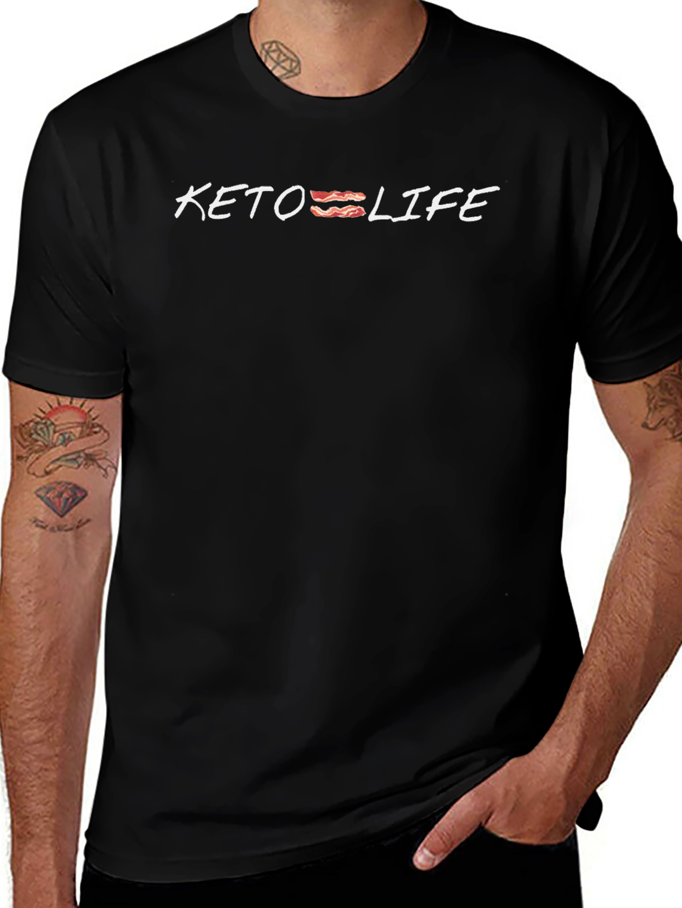 Keto = Bacon Life T-Shirt - Black