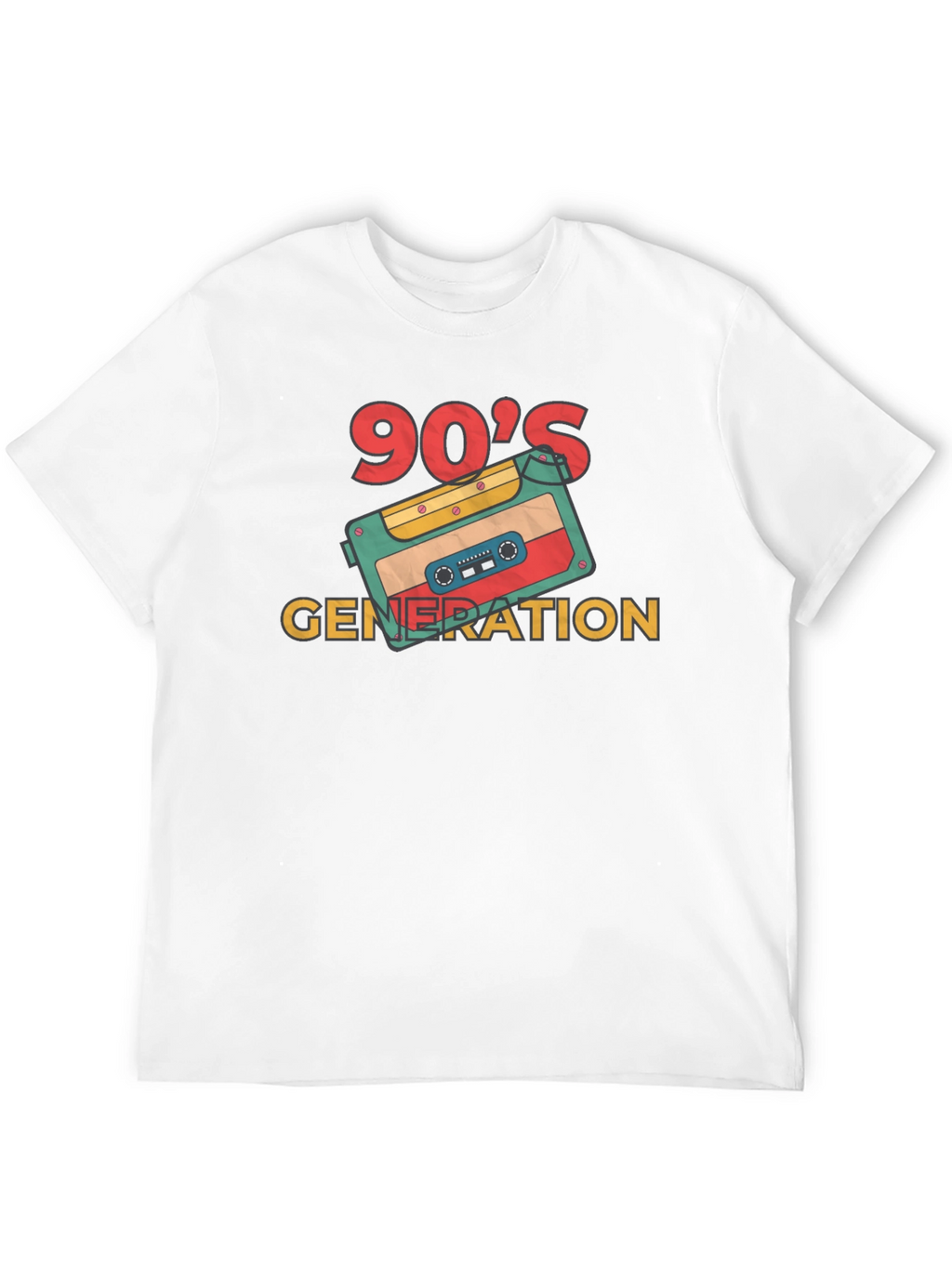 90s Generation Cassette Tape Graphic Tee - Retro Style