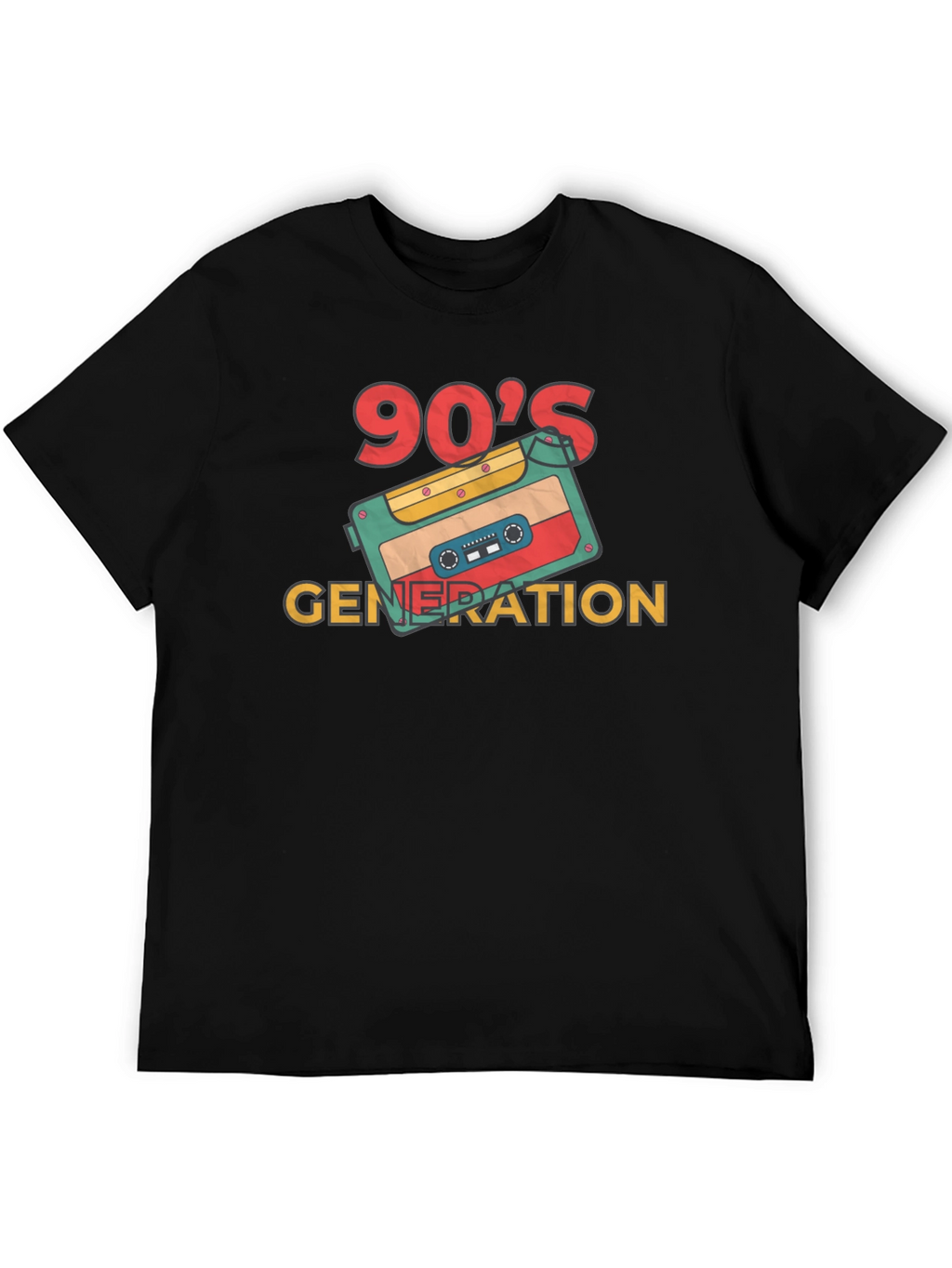 90s Generation Cassette Tape Graphic Tee - Retro Style