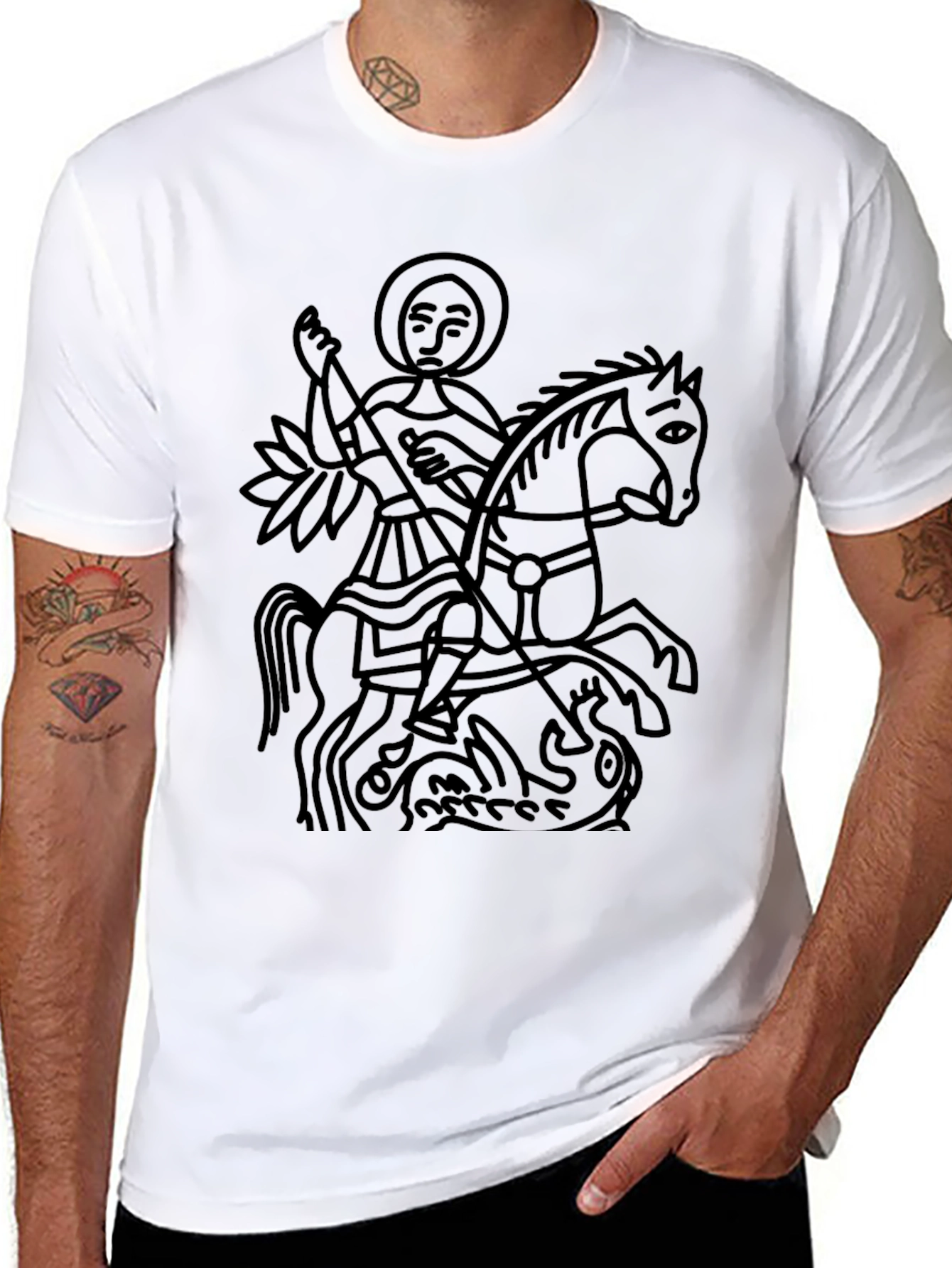 St. George & The Dragon Graphic Tee - Black