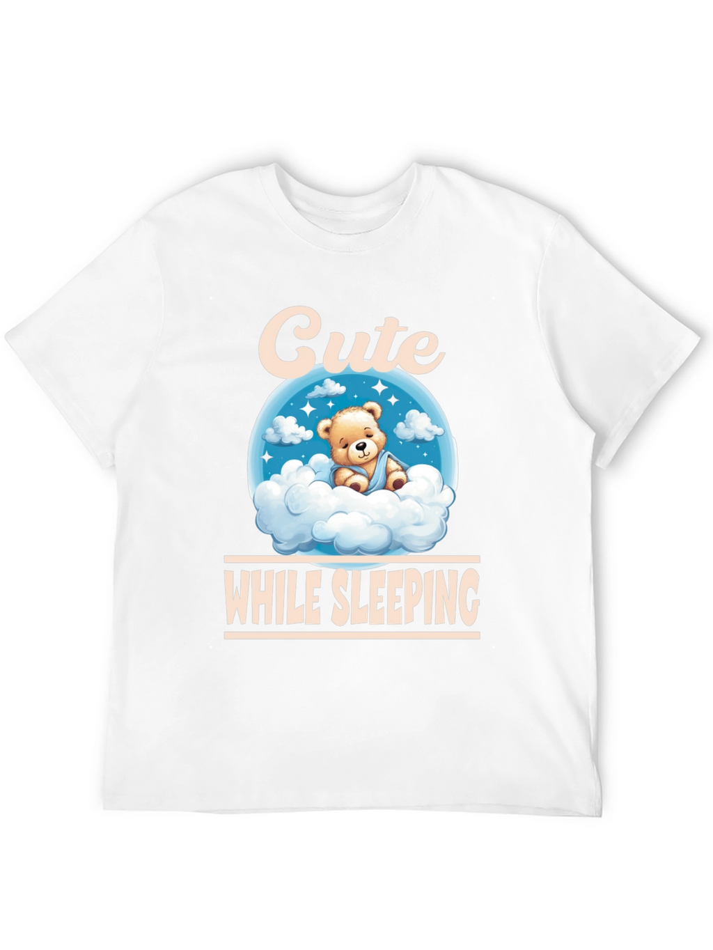 Cute While Sleeping Black T-Shirt