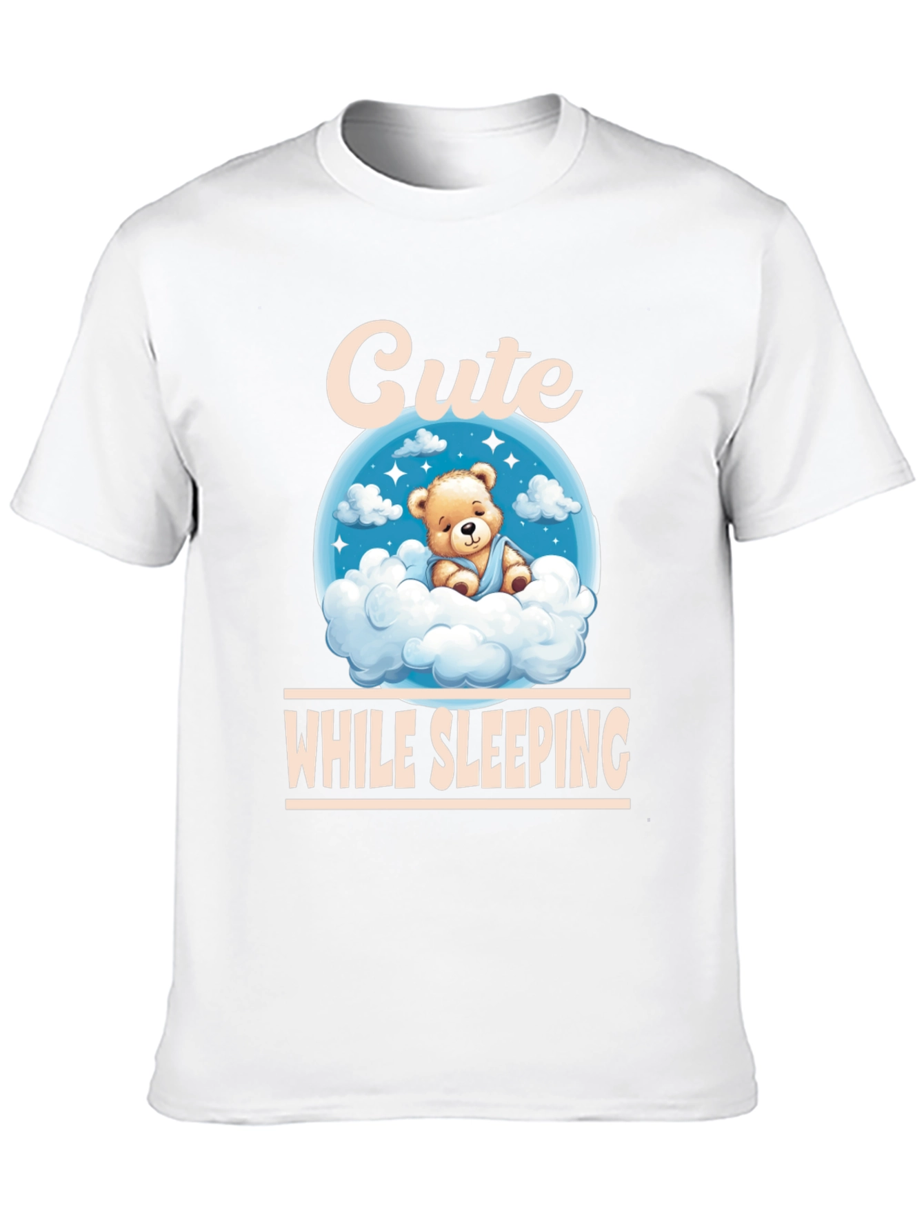 Cute While Sleeping Black T-Shirt