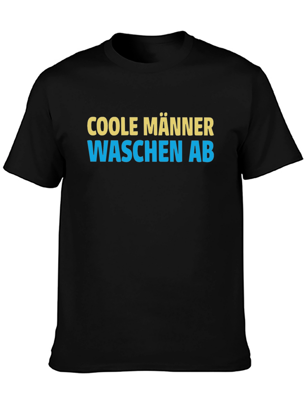 Cool Men Wash Up German Slogan Black T-Shirt