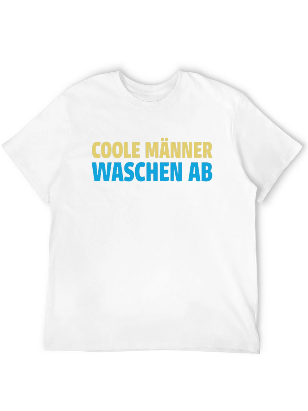Cool Men Wash Up German Slogan Black T-Shirt