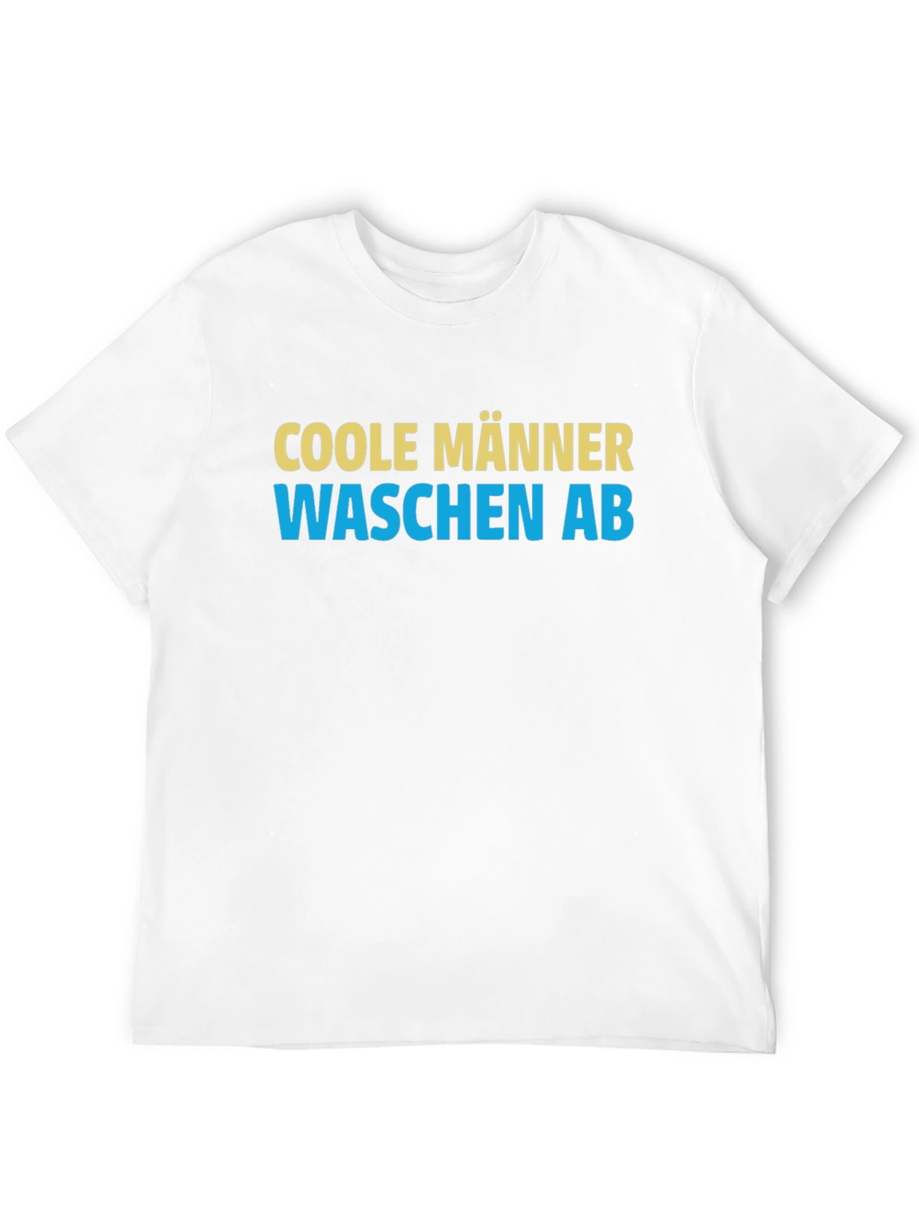 Cool Men Wash Up German Slogan Black T-Shirt
