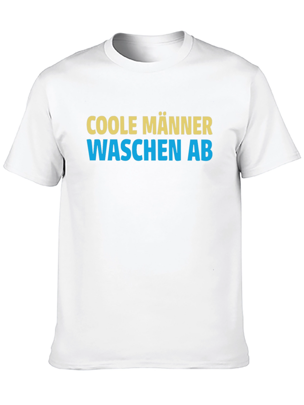 Cool Men Wash Up German Slogan Black T-Shirt
