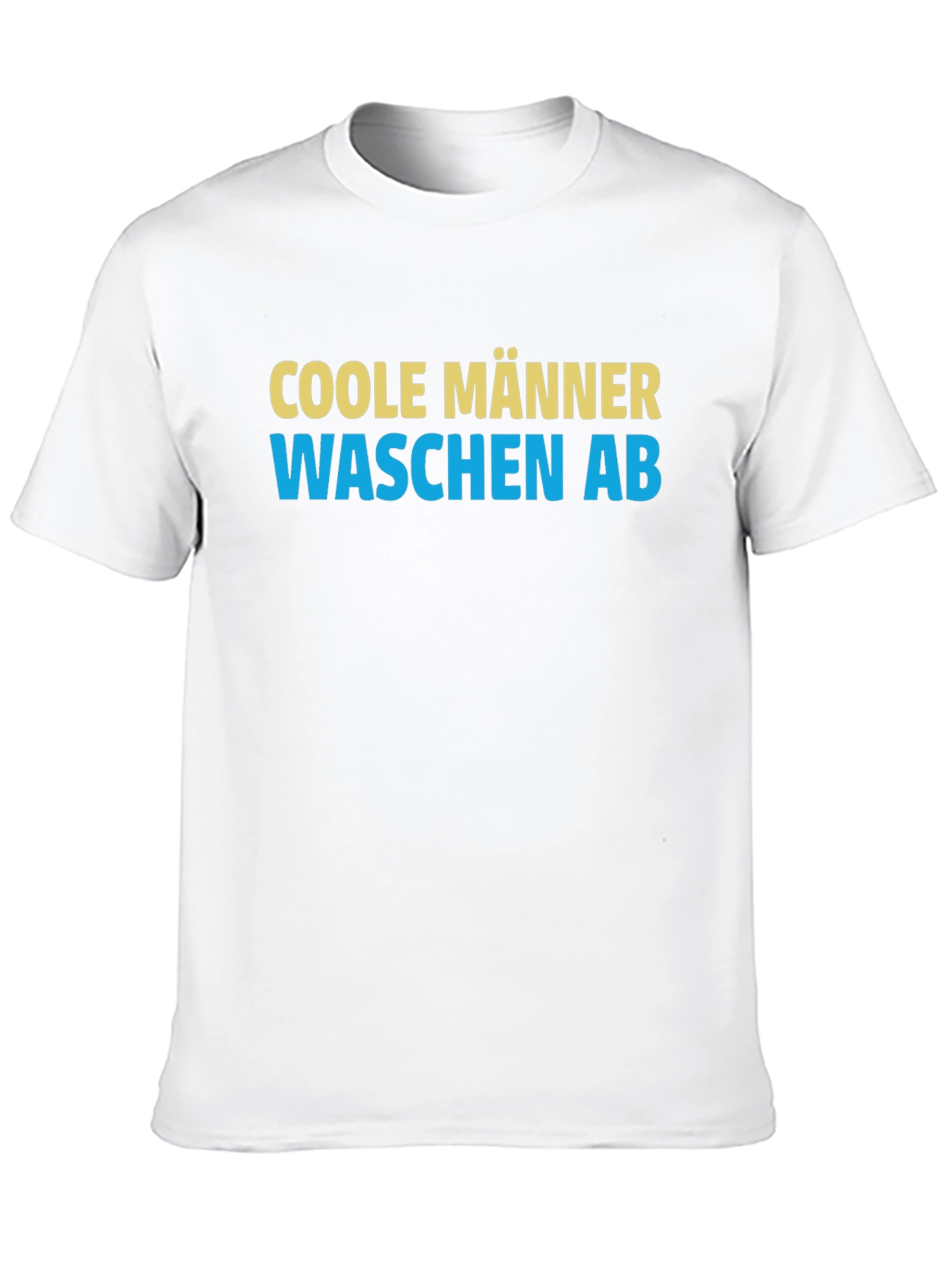 Cool Men Wash Up German Slogan Black T-Shirt