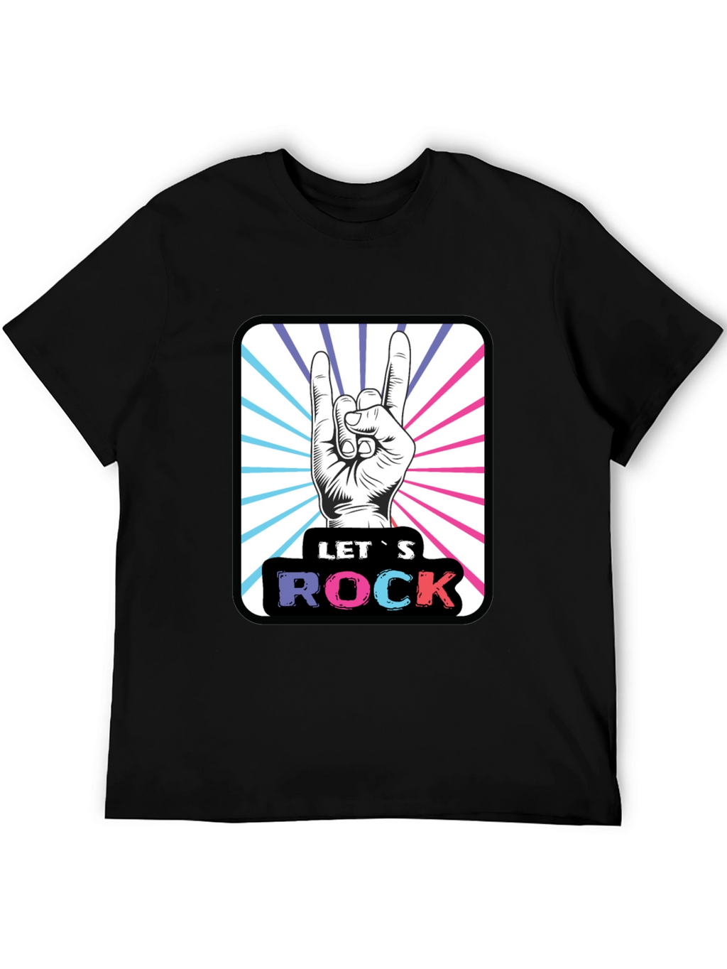 Lets Rock Hand Gesture Graphic Tee