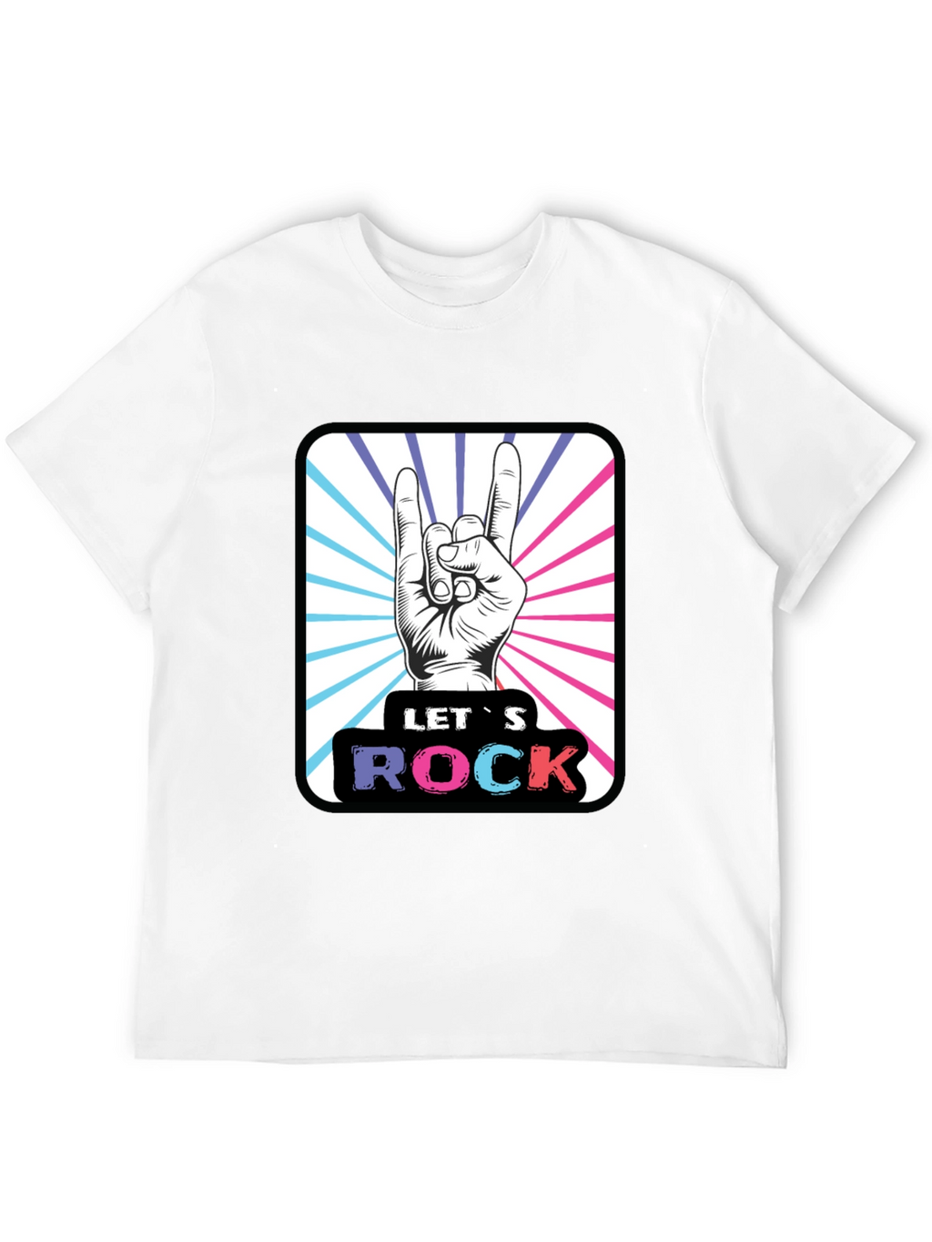 Lets Rock Hand Gesture Graphic Tee