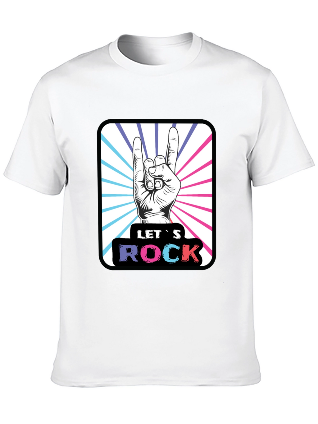 Lets Rock Hand Gesture Graphic Tee