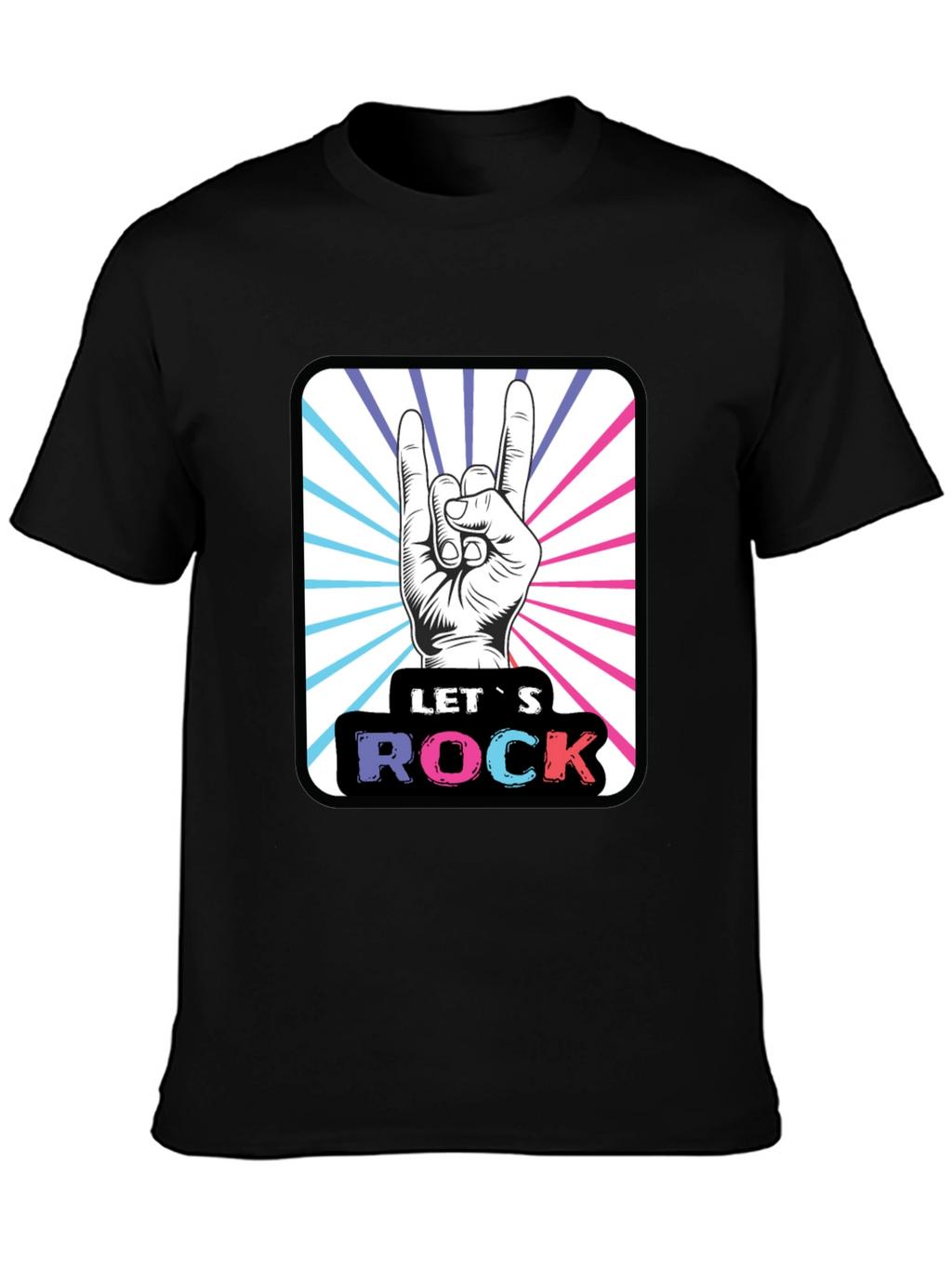 Lets Rock Hand Gesture Graphic Tee