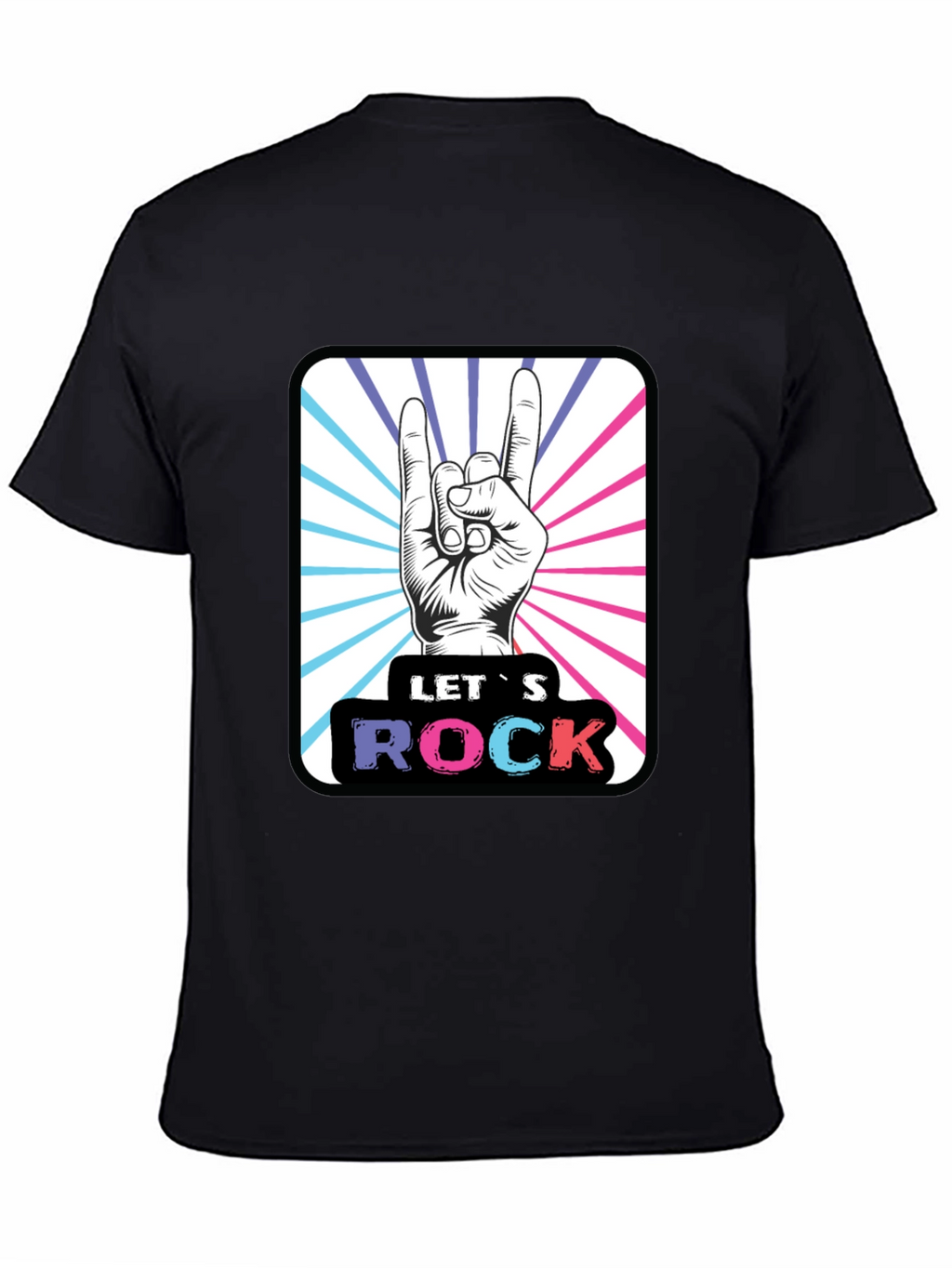 Lets Rock Hand Gesture Graphic Tee
