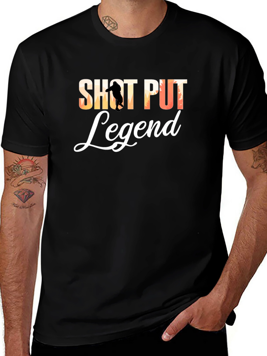 Shot Put Legend T-Shirt - Athlete Throwing Design