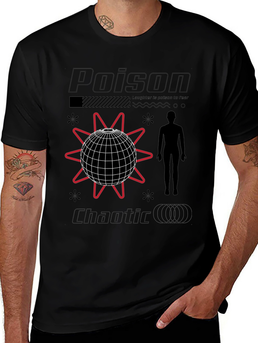 Poison Chaotic Graphic Tee - Trendy Streetwear