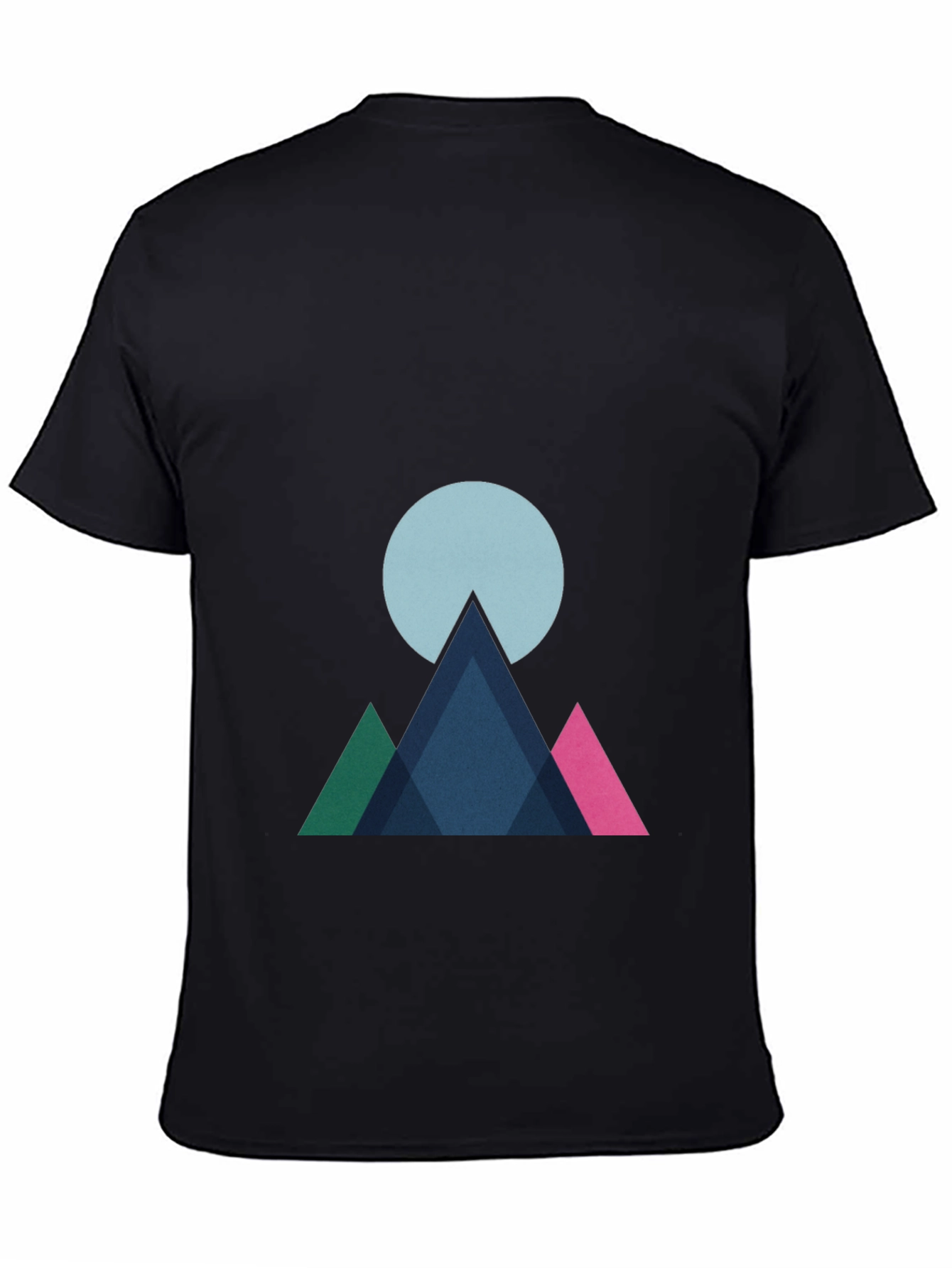Geometric Mountain Graphic Tee - Modern Style