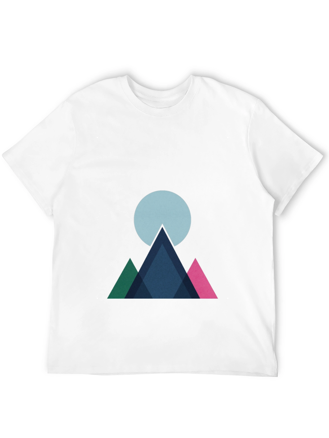Geometric Mountain Graphic Tee - Modern Style