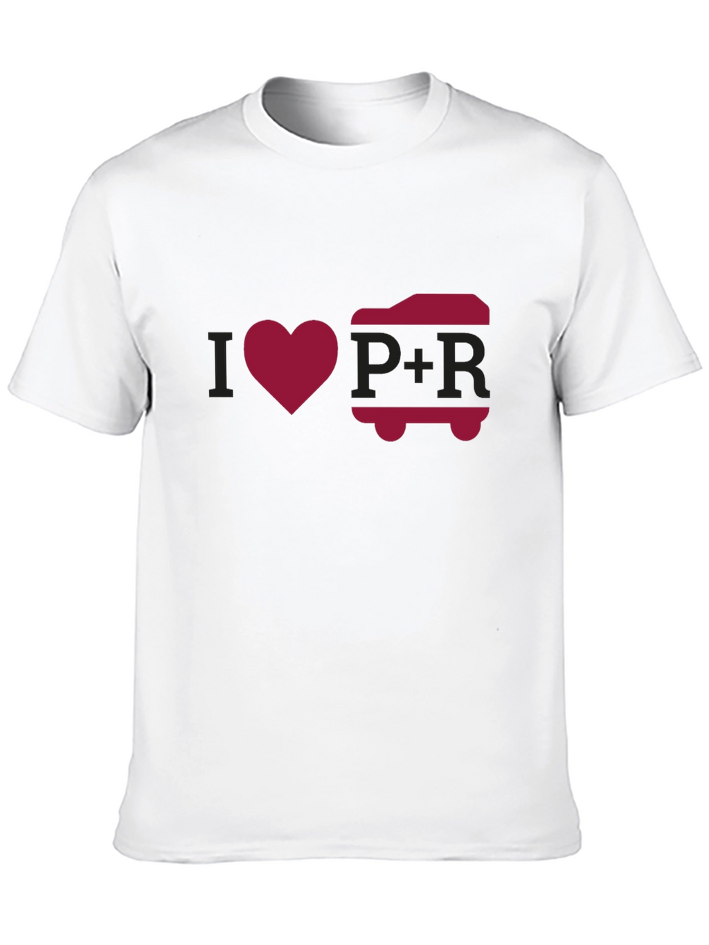 I Love P+R Black Graphic Tee