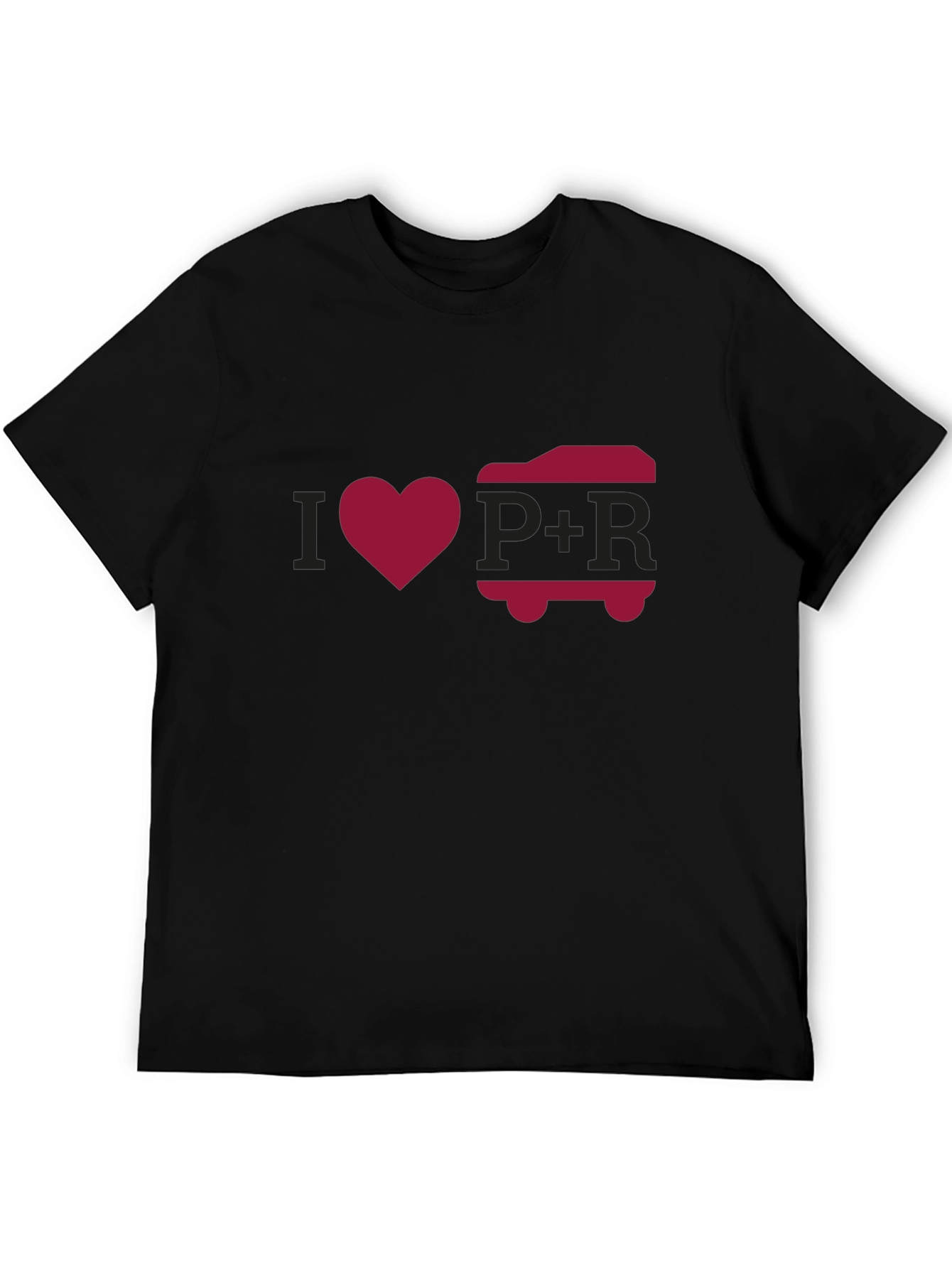 I Love P+R Black Graphic Tee