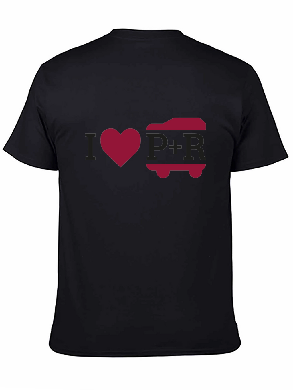 I Love P+R Black Graphic Tee