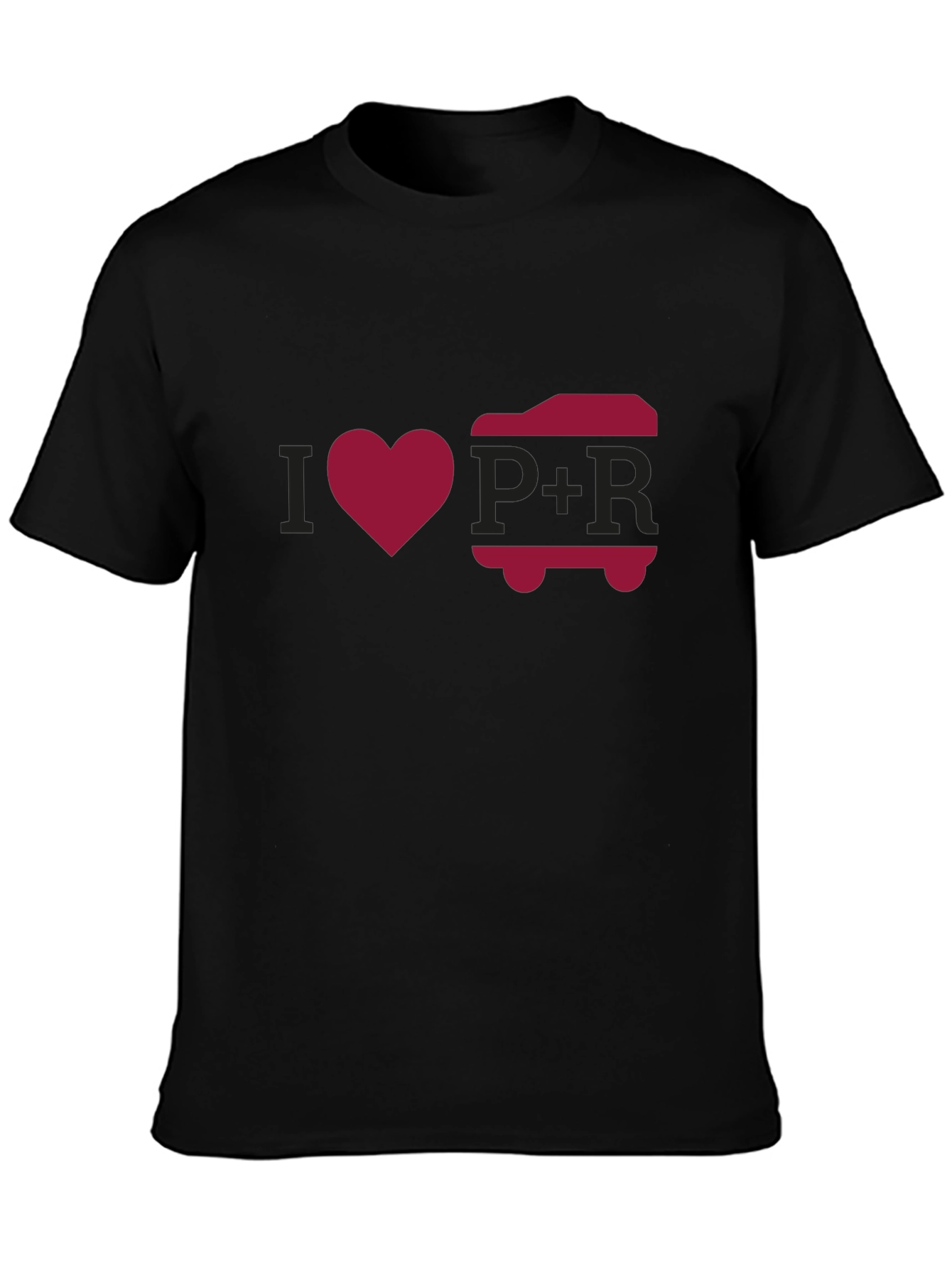 I Love P+R Black Graphic Tee
