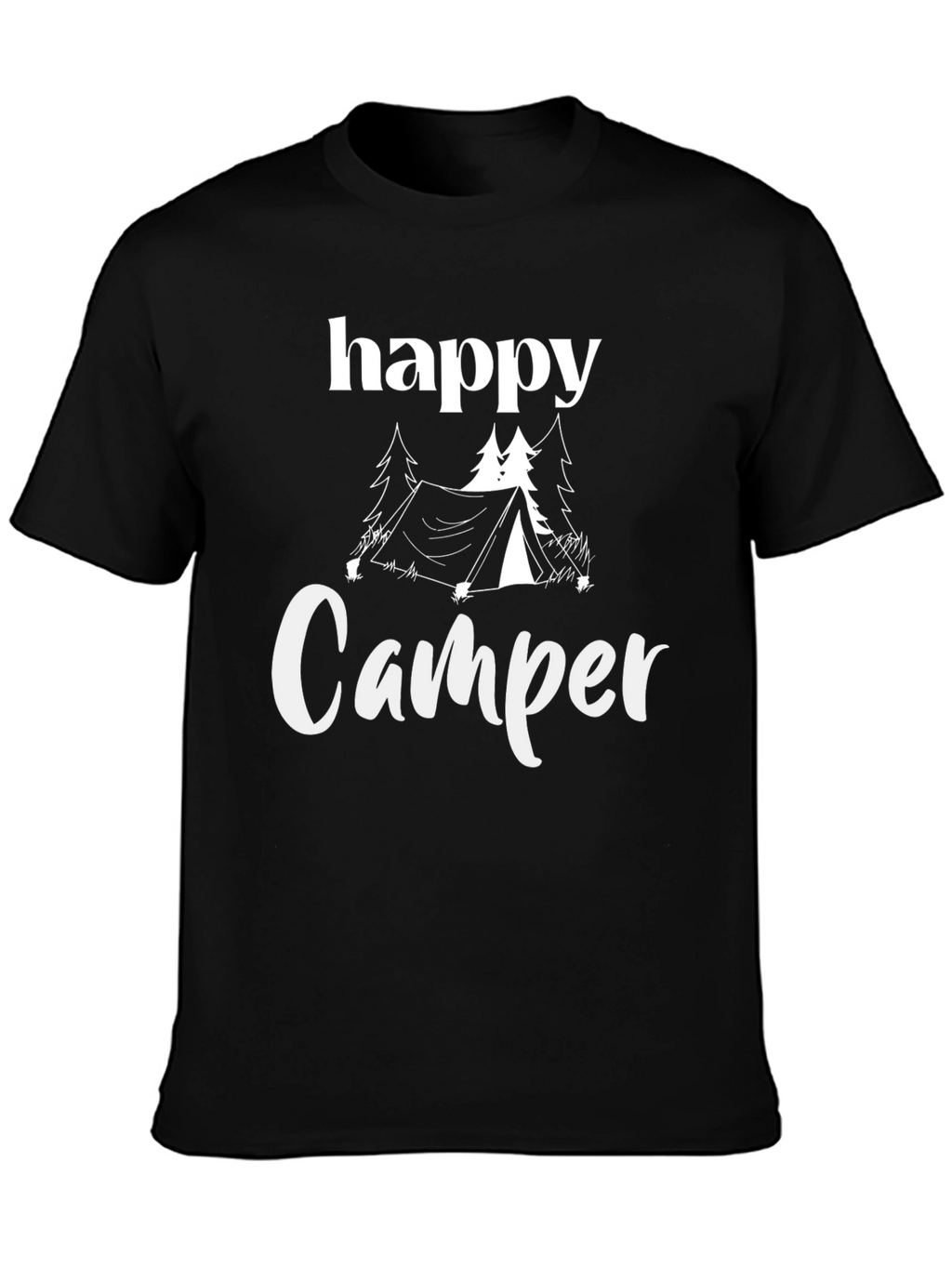 Happy Camper Graphic Tee - Outdoor Adventure Shirt