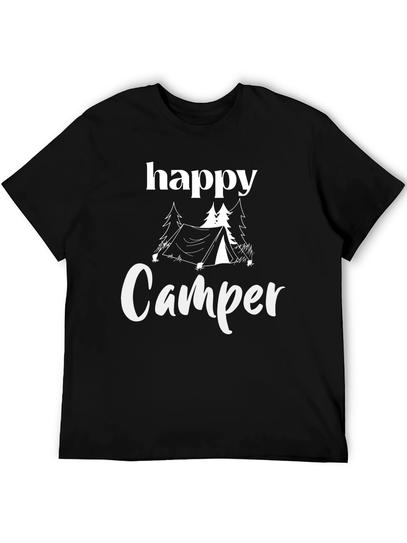 Happy Camper Graphic Tee - Outdoor Adventure Shirt
