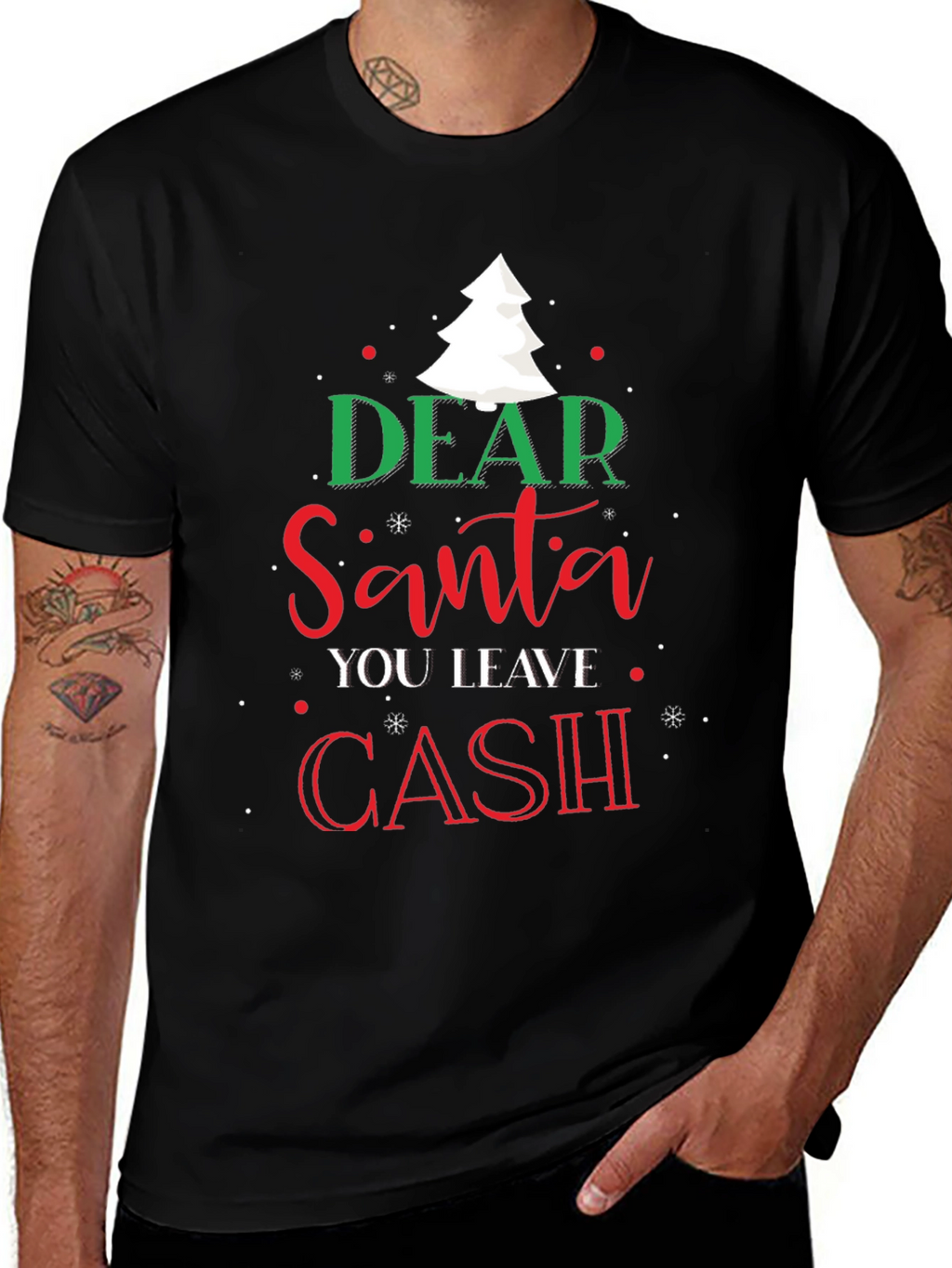 Dear Santa Cash Christmas T-Shirt