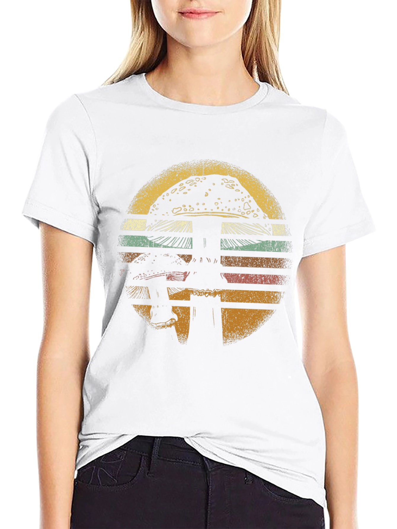 Retro Mushroom Graphic Tee - Black