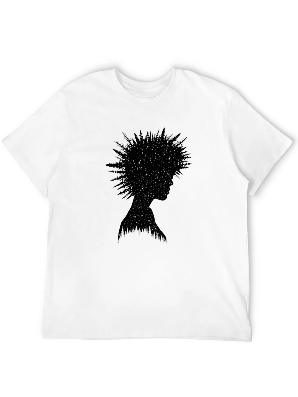 Starry Night Forest Silhouette Tee