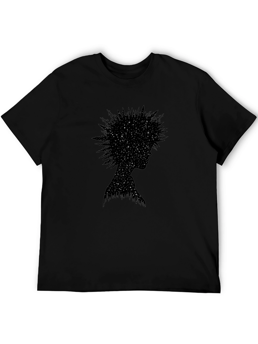 Starry Night Forest Silhouette Tee