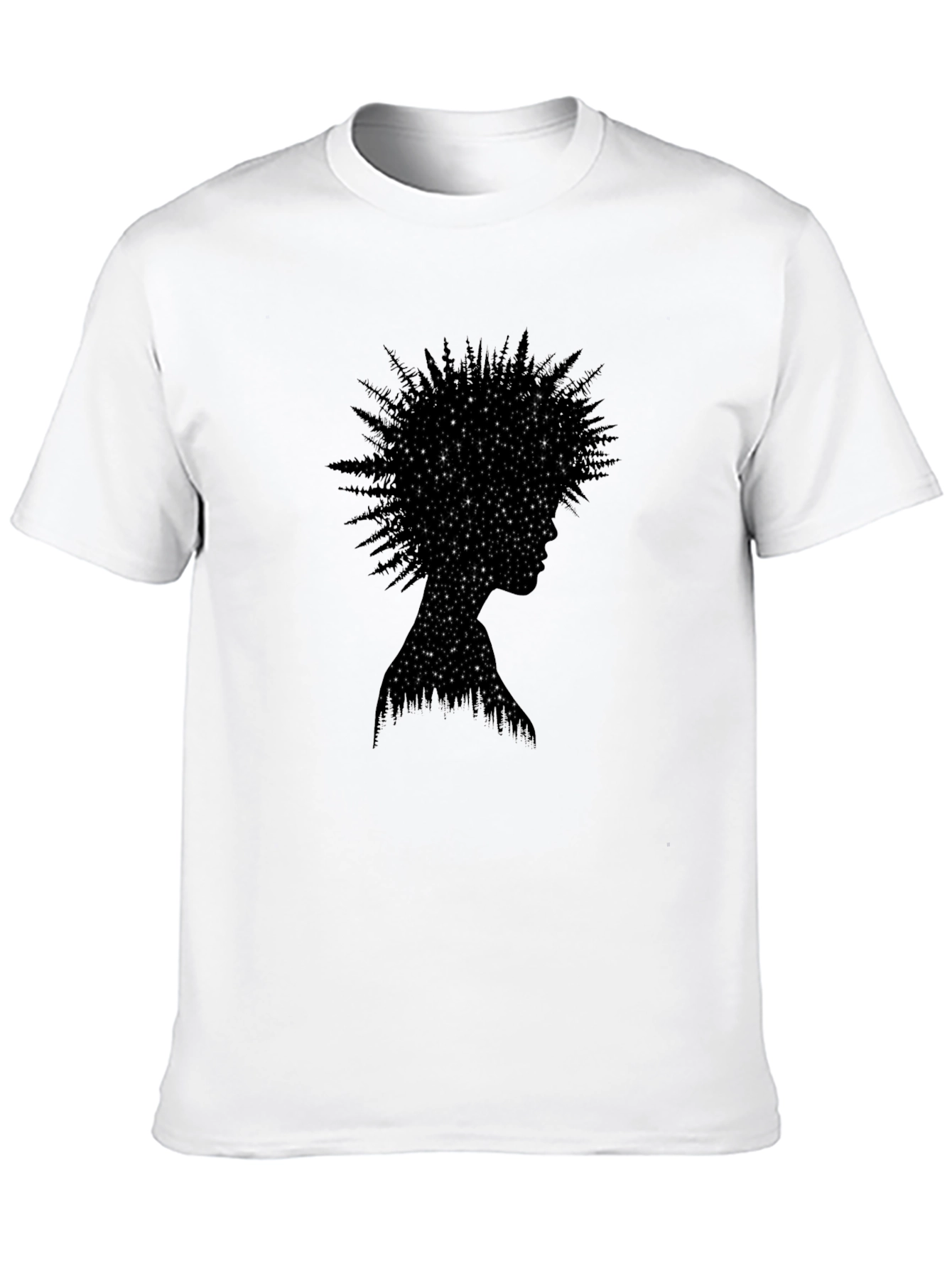 Starry Night Forest Silhouette Tee