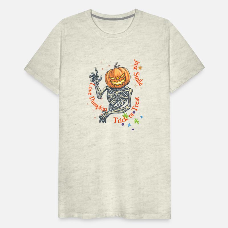 Halloween Pumpkin Head Skeleton