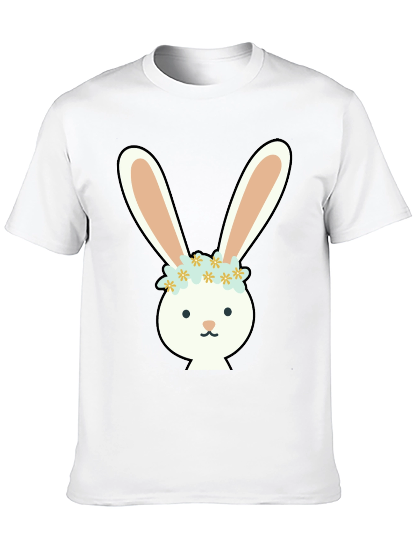 Bunny with Flower Crown Graphic Tee