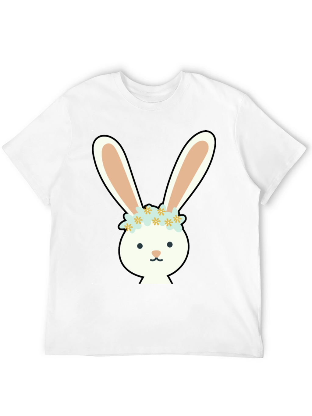 Bunny with Flower Crown Graphic Tee