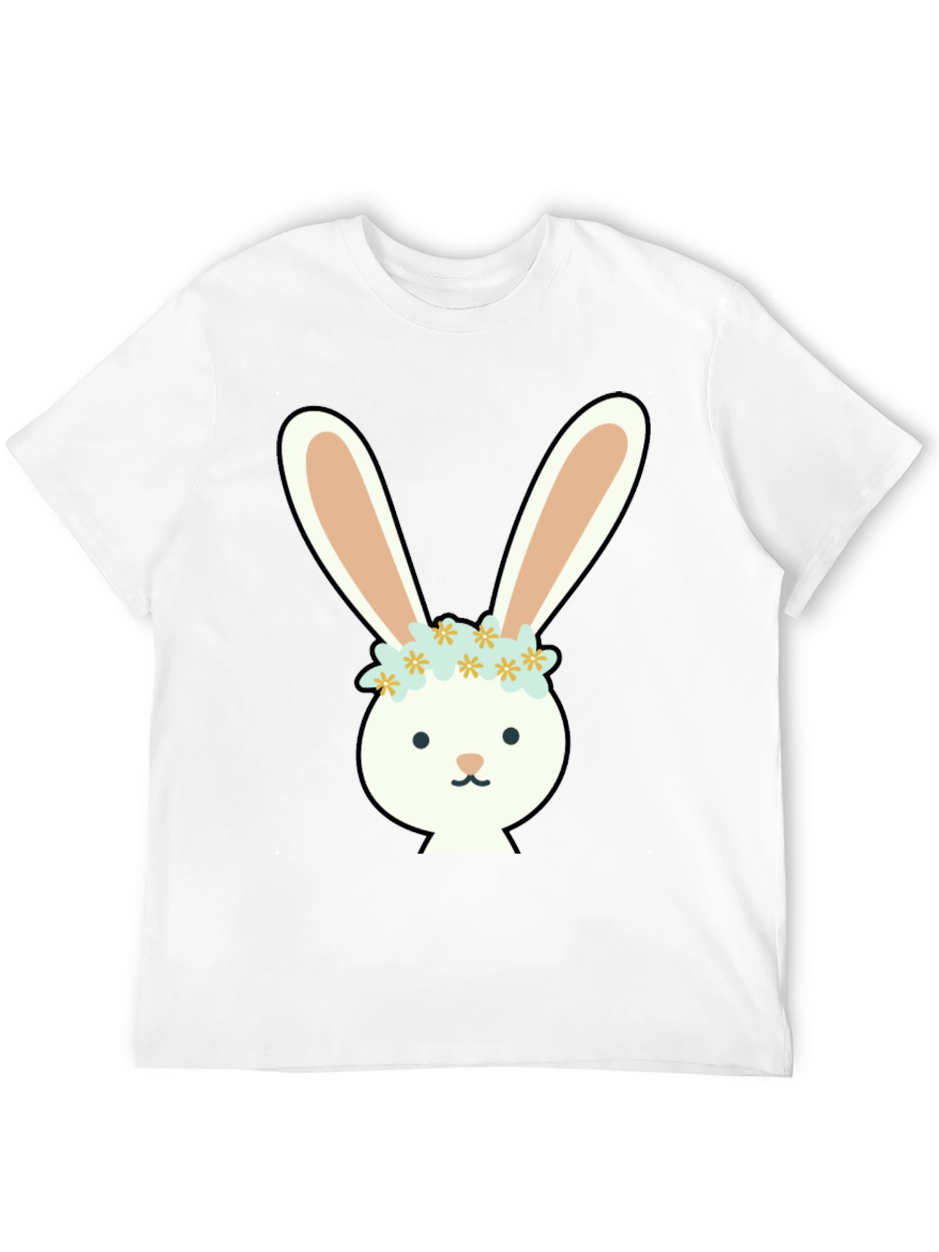Bunny with Flower Crown Graphic Tee