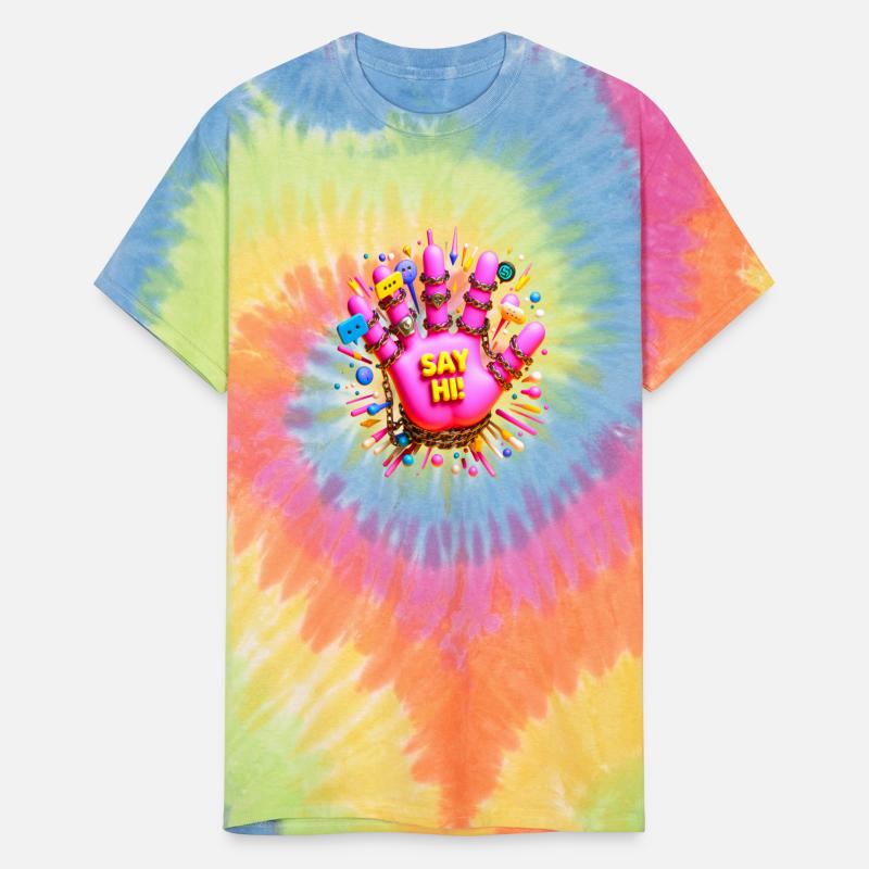 Hand with SAY HI text